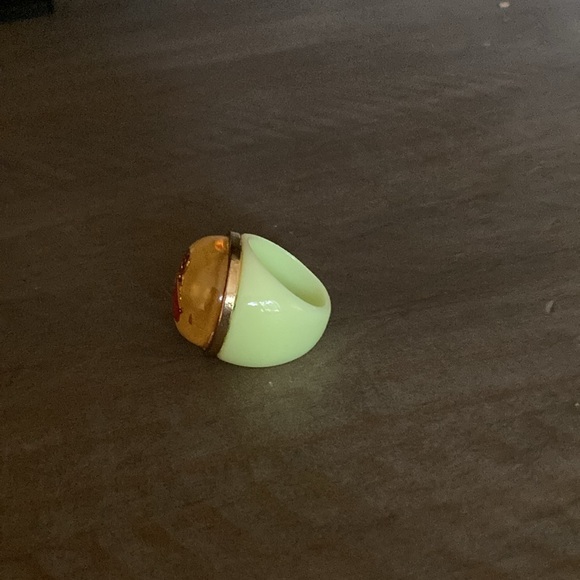 Yellow and Pink Bee Ring size 8 - Picture 5 of 9